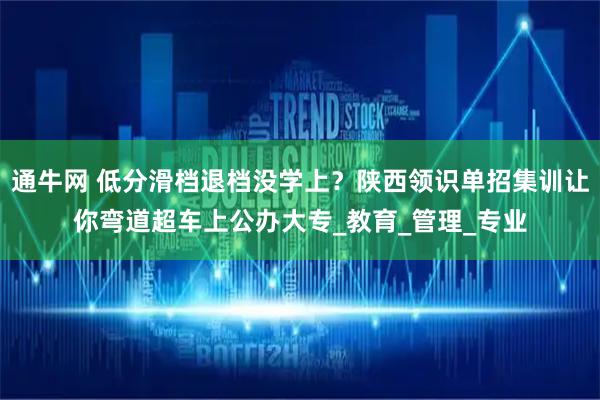 通牛网 低分滑档退档没学上?陕西领识单招集训让你弯道超车上公办大专_教育_管理_专业